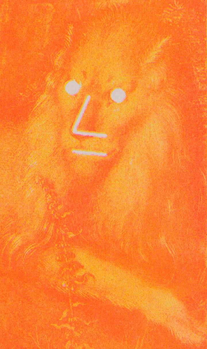 riso print Durer lion NPC