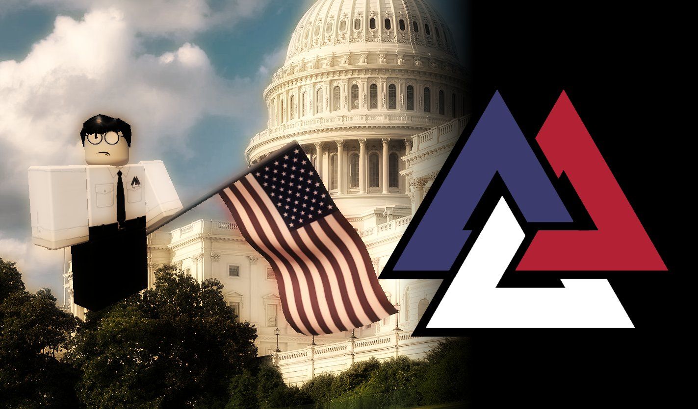 Promotional material for the American Valkist Party featuring the Valkist insignia (right)