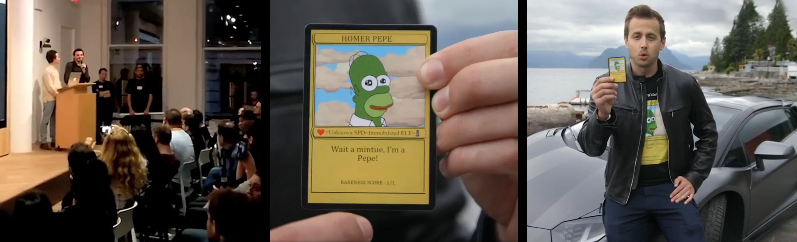 2018 Auction and the collector of the rare “Homer Pepe” NFT trading card from the film “Feels Good Man” by Author Jones, 2020