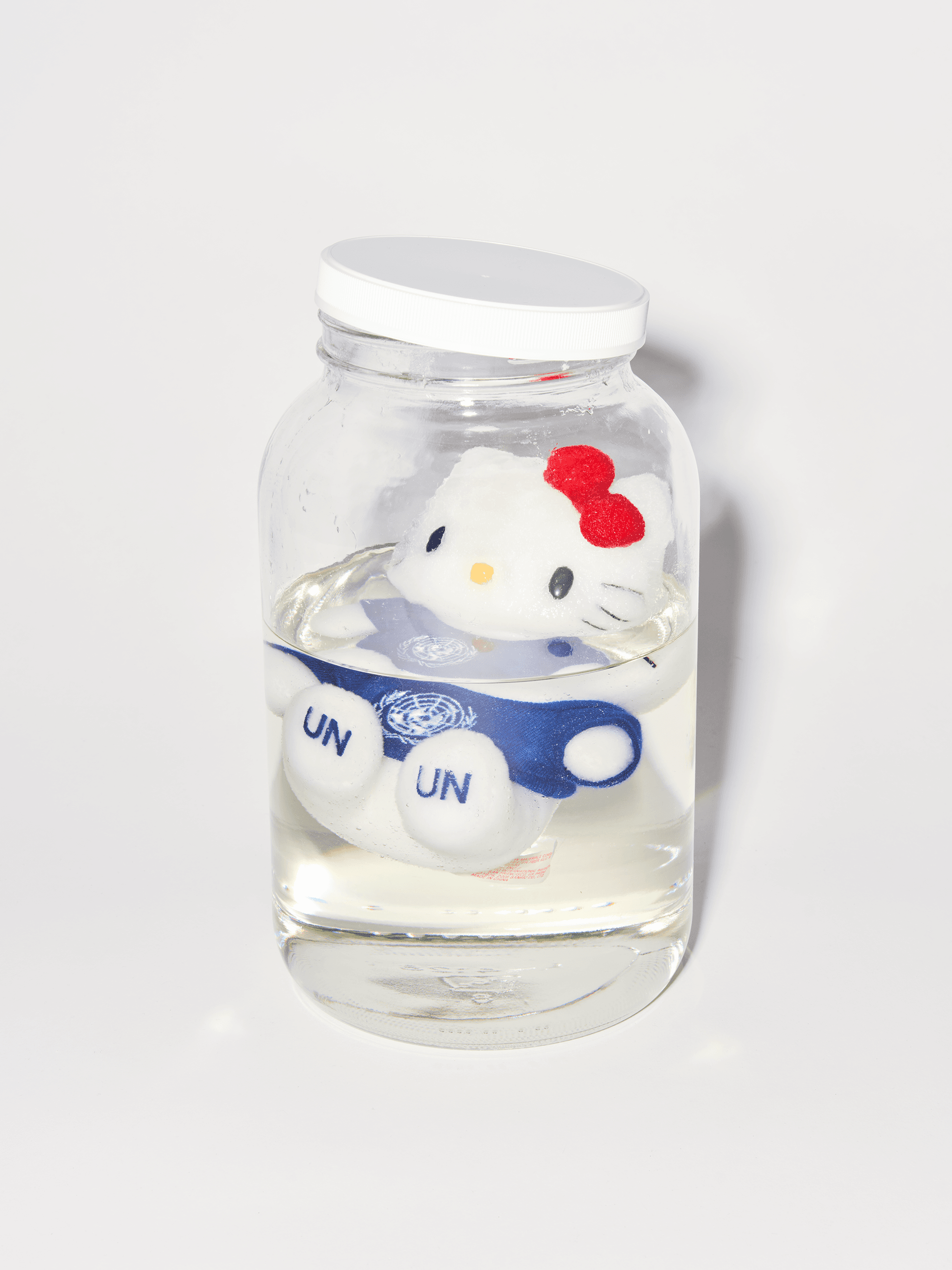 United Nations Hello Kitty Schitzo Tribute Jar Project Devirtualized (I love the antichrist) 2005 Sanrio Hello Kitty United Nations Stuffed Toy, .5 Gallons High Fructose Corn Syrup, 1 Gallon Glass Jar, Polypropylene screw on cap with PTFE foam liner
2014-2022, Transmedium