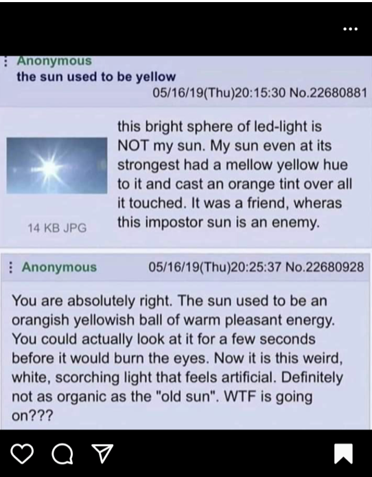 Anon makes a bold assertion about the nature of the sun