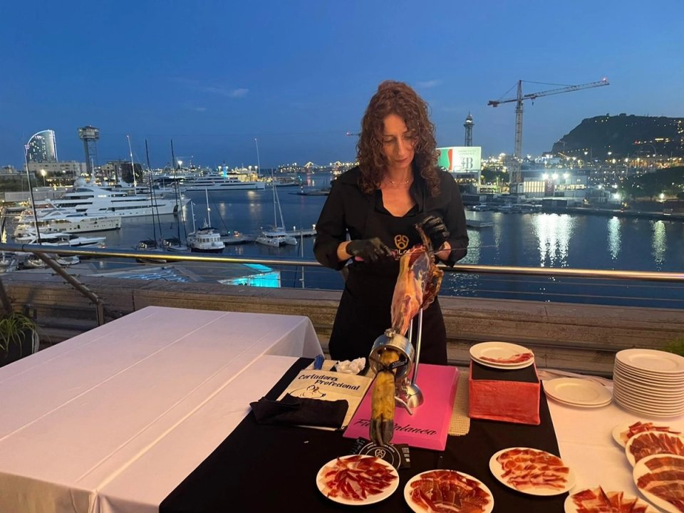 barcelona company trip Extrapower cocktail dinner on rooftop