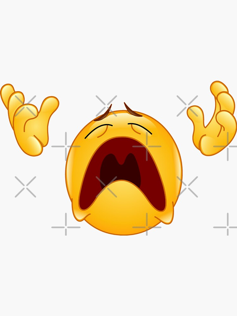 my disappointment is immeasurable, and my day is ruined Sad Emoji Disappearing Meme Screaming Face