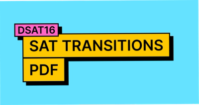 Image for Digital SAT Transitions Cheat Sheet