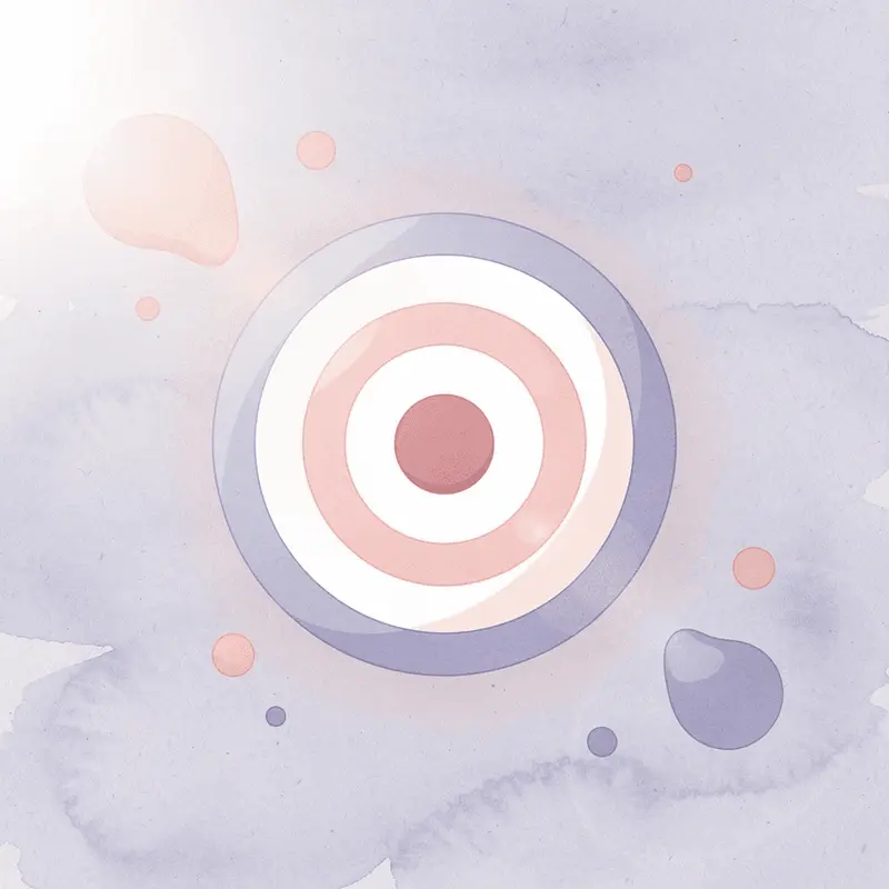 Target icon representing a key point about natural color