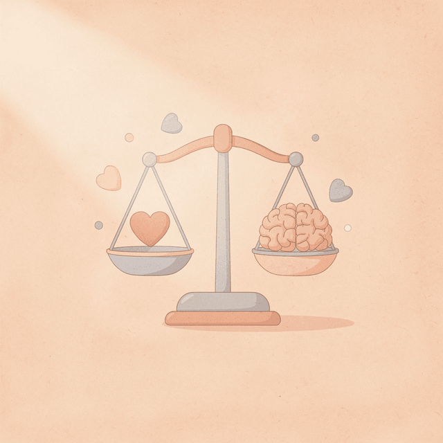 Scale icon showing the difference between short-term tolerance and long-term medication management