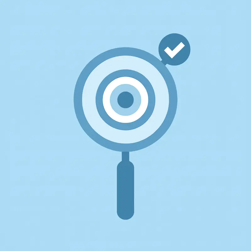 Magnifying glass highlighting personal health goals and objectives