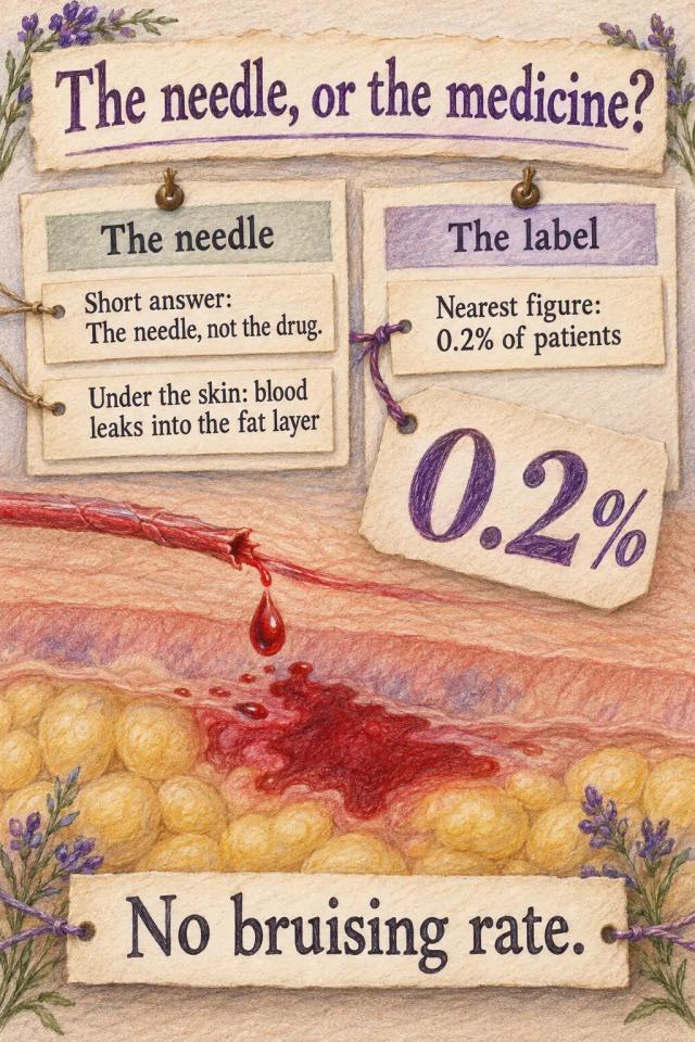 Neddle Injection Why Does Ozempic Bruise at the Injection Site? Needle, Sites, Rotation ...