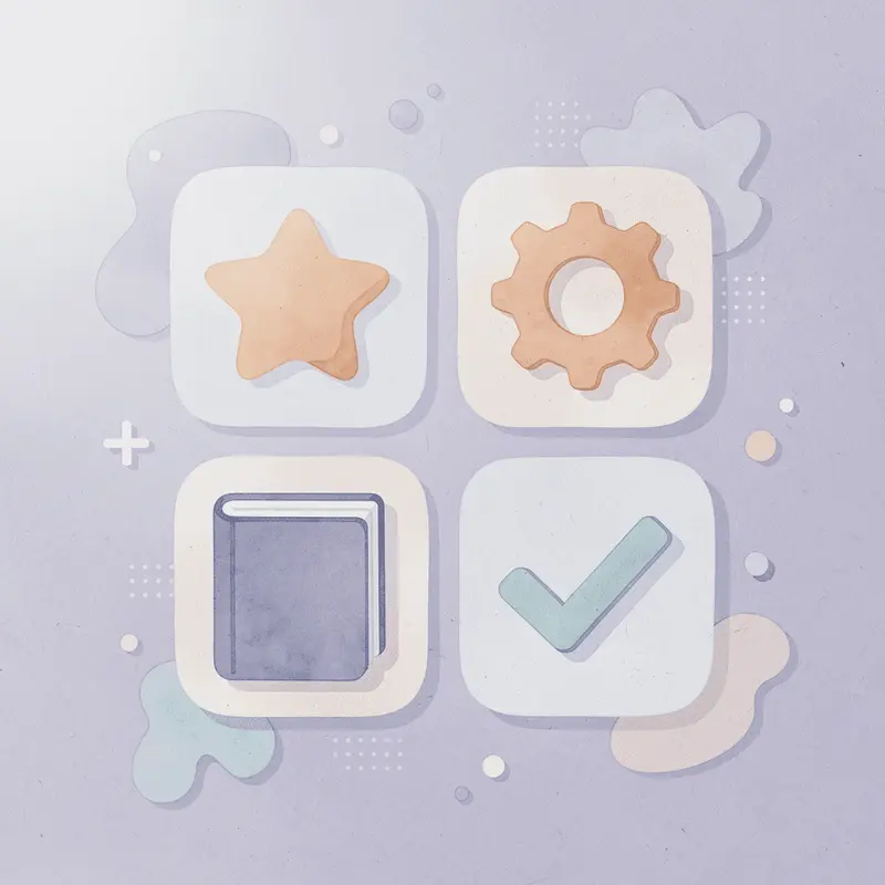 Four icons showing protein, hydration, nutrition, and exercise consistency