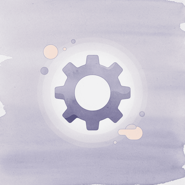Gear icon representing a systematic approach to weight loss