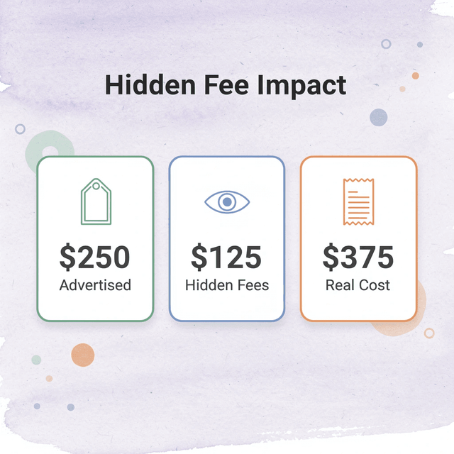 Statistics showing how hidden fees increase actual medication costs