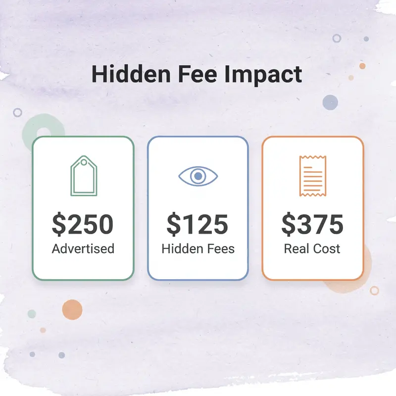 Statistics showing how hidden fees increase actual medication costs