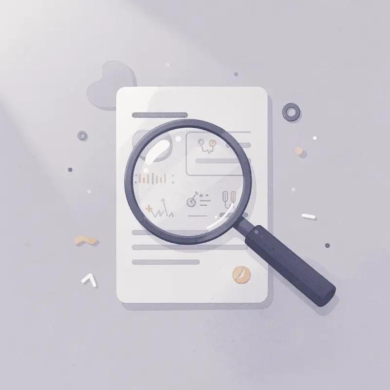 Magnifying glass examining symptoms to eliminate uncertainty