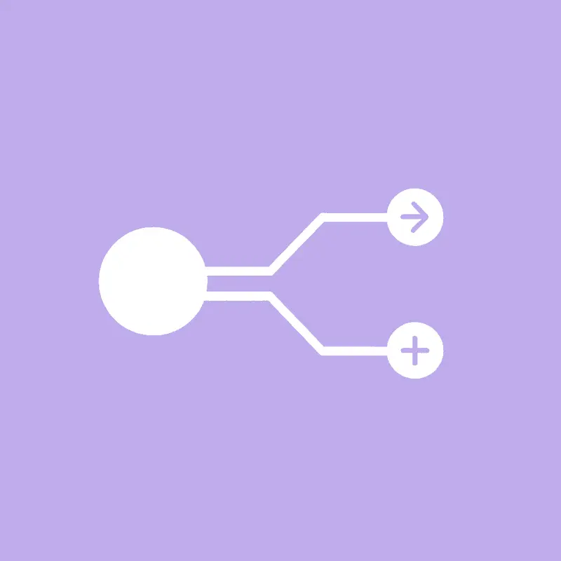 Decision point splitting into two paths: daily pill option and weekly injection option