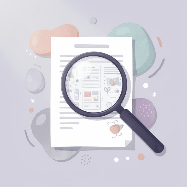 Magnifying glass examining body composition details