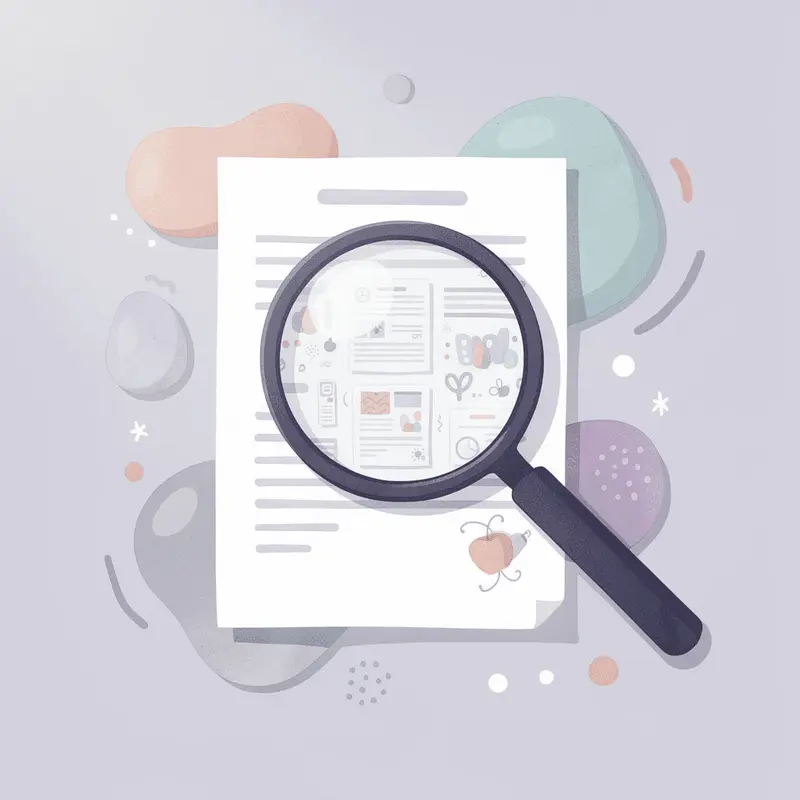 Magnifying glass examining body composition details