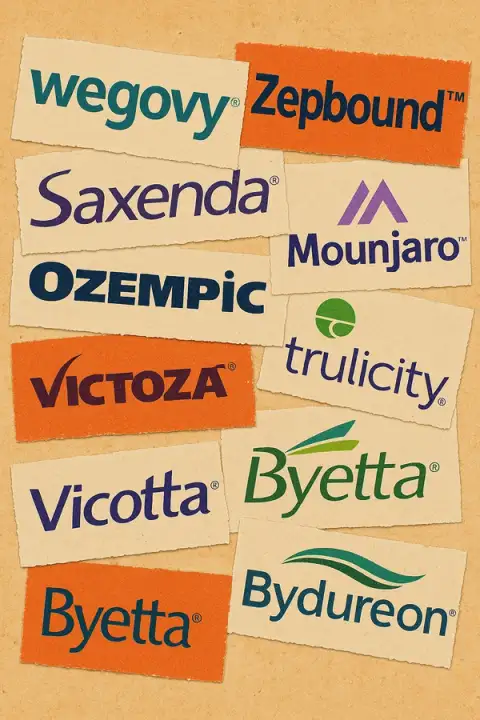 Types of GLP‑1 Drugs & Brands