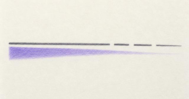Hand-drawn line of a night's sleep, smooth at first then breaking into gaps