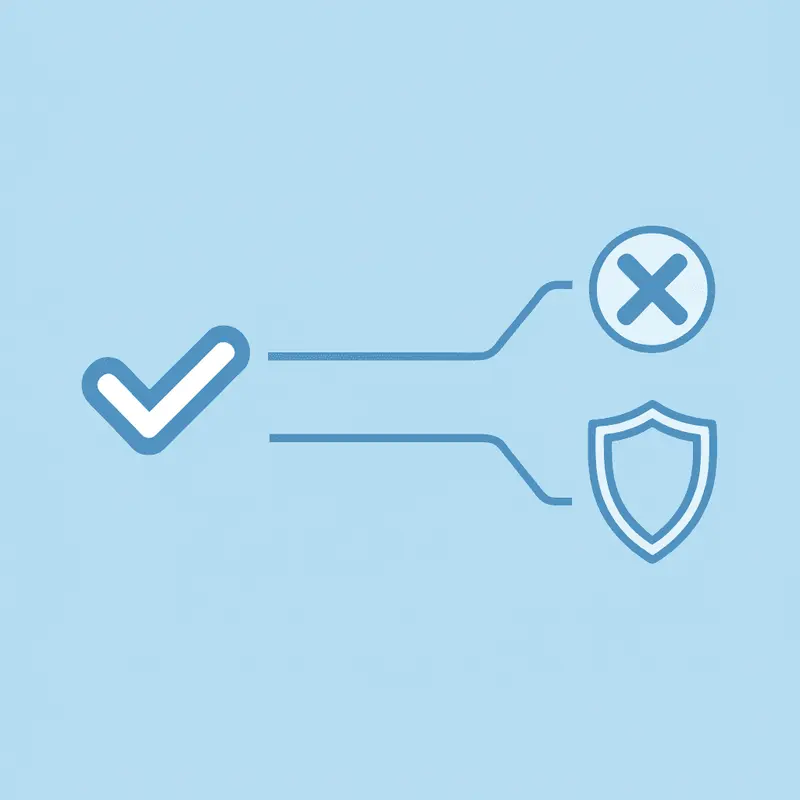 Split path diagram showing one path leading to safe verified purchase and another path leading to dangerous unverified sources with health consequences