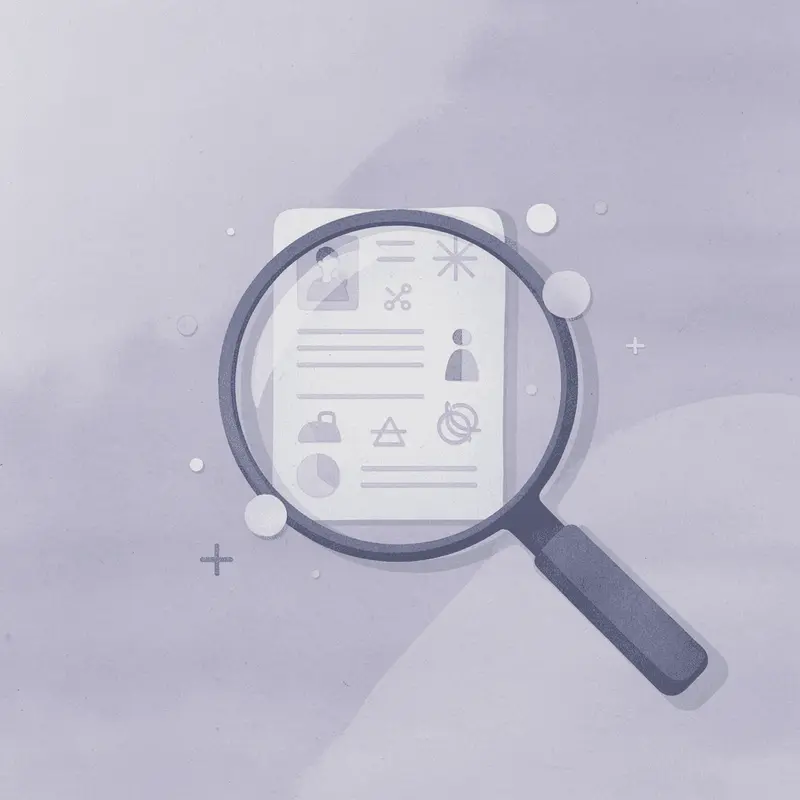 Magnifying glass examining medication for troubleshooting analysis