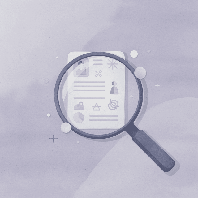 Magnifying glass examining medication for troubleshooting analysis
