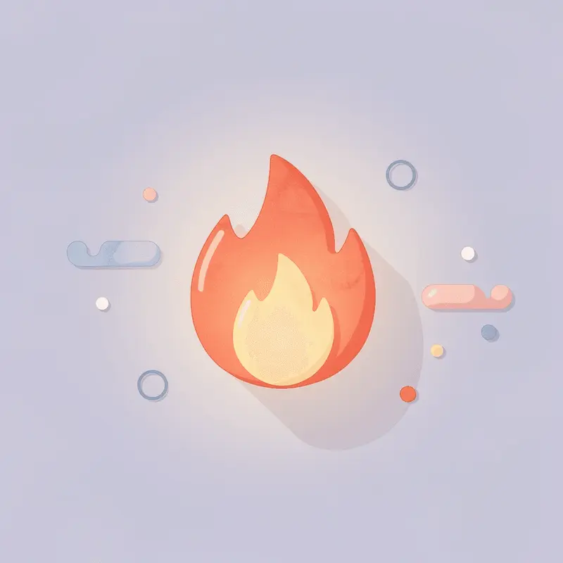 Flame icon representing how menopause changes the body's energy burning