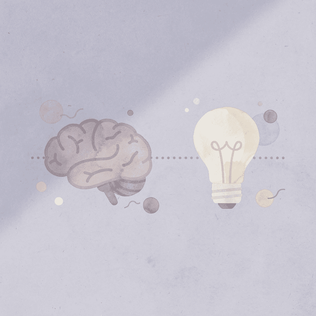 Lightbulb connected to target representing linking knowledge to action