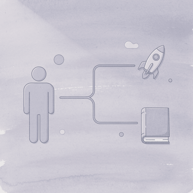 Icon showing medication splitting into two different weight loss paths