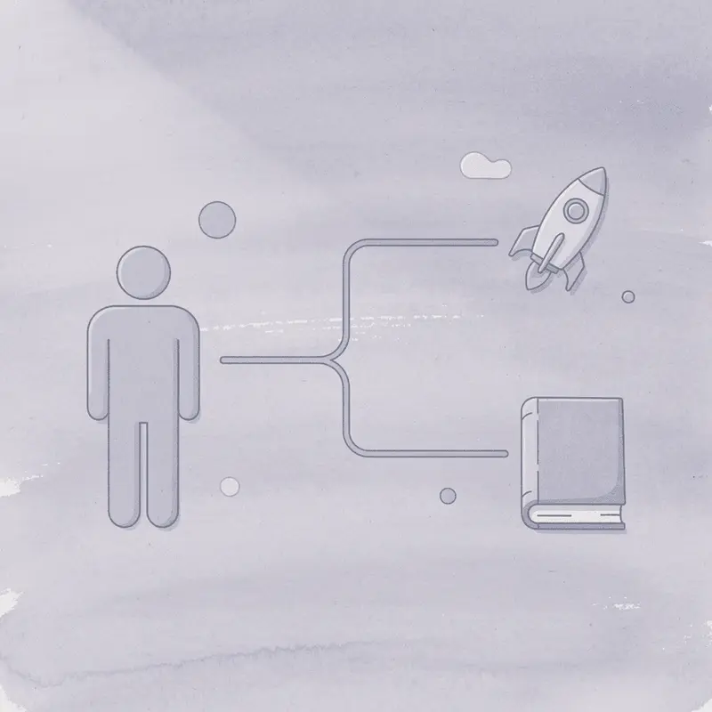 Icon showing medication splitting into two different weight loss paths