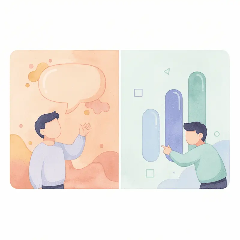 Split scene showing complex injection routine versus simple pill taking