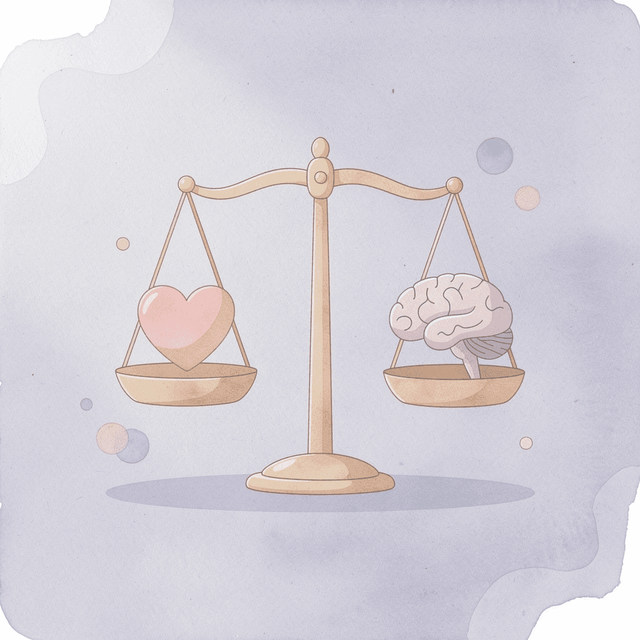 Balance scale weighing predictability versus accessibility