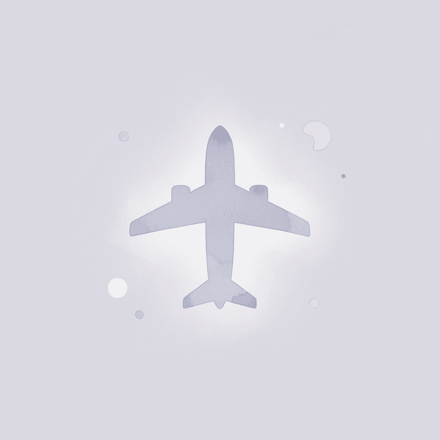Airplane icon representing air travel with medication