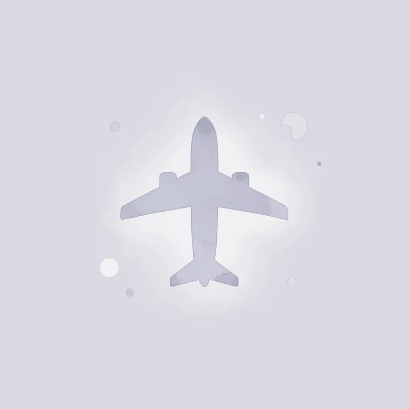 Airplane icon representing air travel with medication