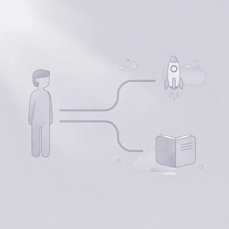 Pill icon splitting into two paths representing success or waste