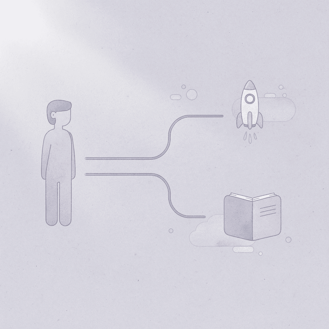 Pill icon splitting into two paths representing success or waste