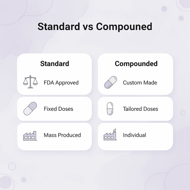 Comparison between standard and compounded medications