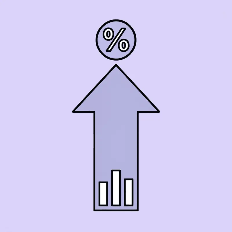 Upward arrow showing 30-70% cost savings range