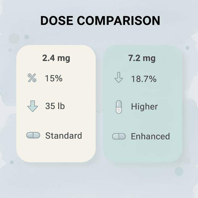 Comparison chart of different Wegovy dosages