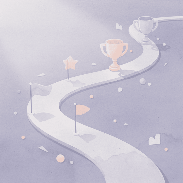 Winding path illustration representing the unpredictable nature of weight loss progress