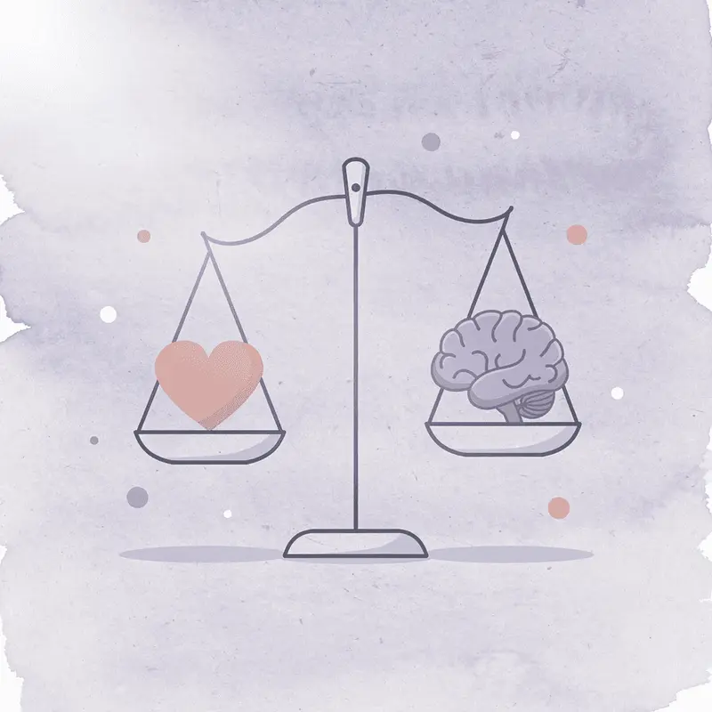 Balance scale comparing predictability and access
