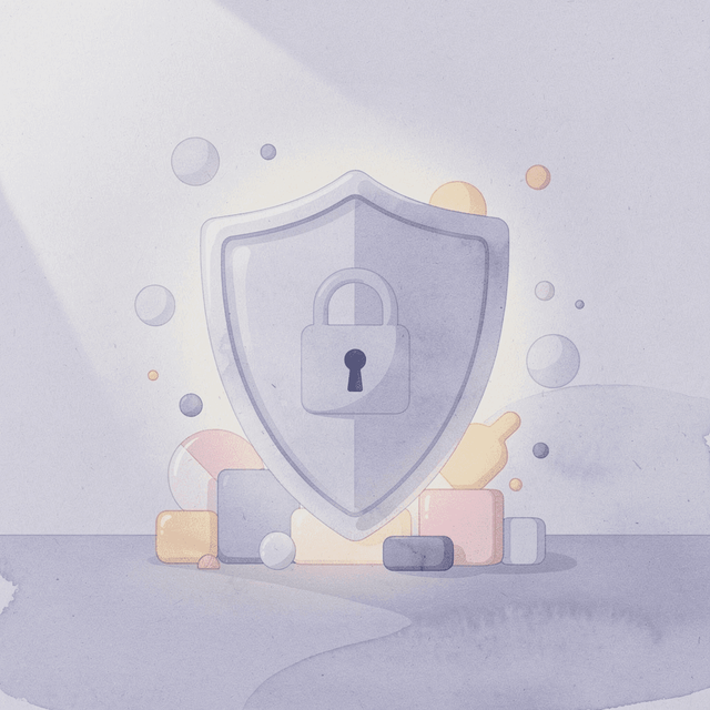 Shield protecting vitamin representing B12's preventive benefits