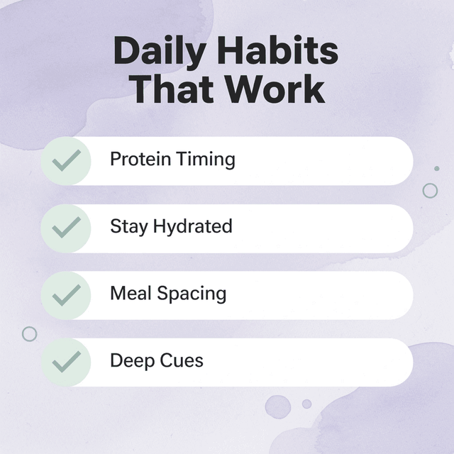 Checklist of daily habits that support better sleep on Zepbound
