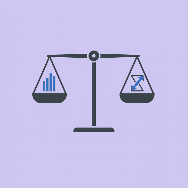 Balance scale comparing compounded GLP-1 on the left side versus branded versions on the right side