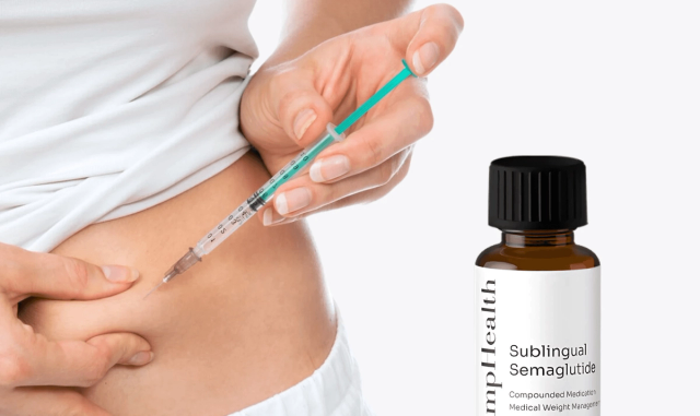 Person injecting stomach next to semaglutide - How to Track My Semaglutide Side Effects?
