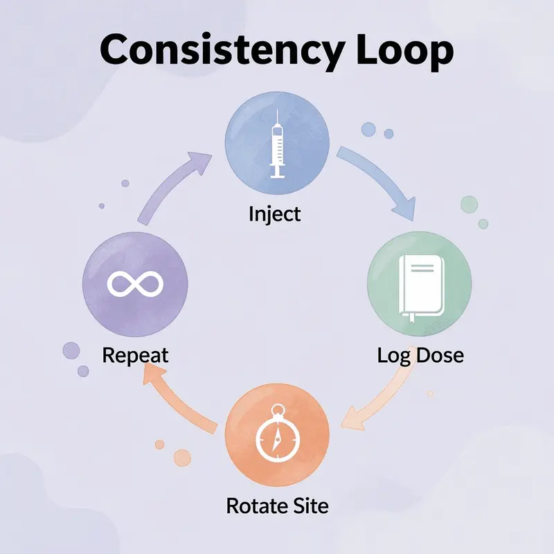 Cycle loop showing the repeating injection consistency routine
