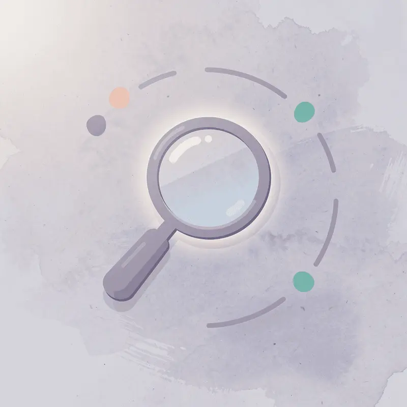 Magnifying glass icon representing analysis of medication effectiveness