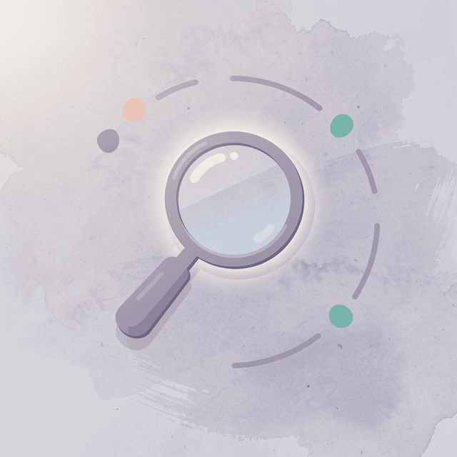 Magnifying glass icon representing analysis of medication effectiveness