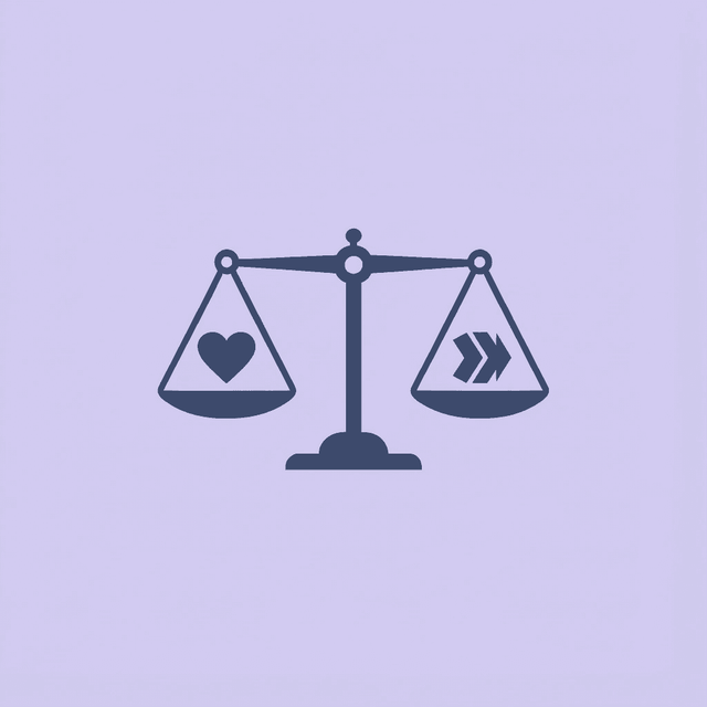 Balance scale comparing healthy foods on one side with medication effectiveness on the other, showing the trade-off