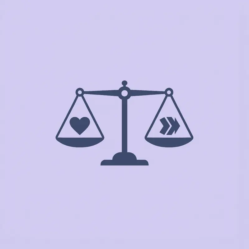 Balance scale comparing healthy foods on one side with medication effectiveness on the other, showing the trade-off