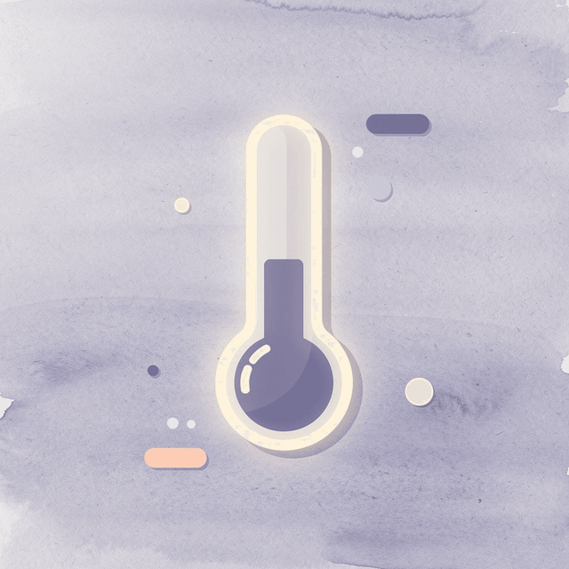 Thermometer icon representing temperature monitoring for medication storage